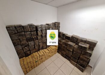 PM encontra 1335 quilos de maconha escondidos em caminhão na RMC
