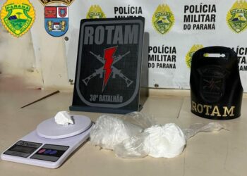 ROTAM recebe denúncia e encontra pacotes com cocaína em mocó