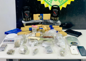 Dupla é flagrada com 10 kg de drogas e presa pela RONE