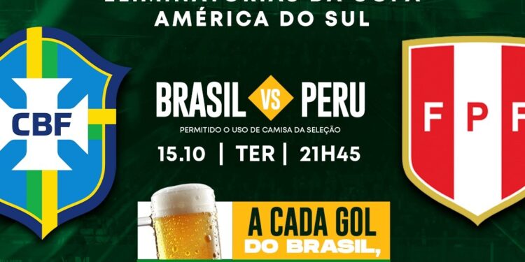 Bar oferece rodada de chopp a cada gol do Brasil no dia 15