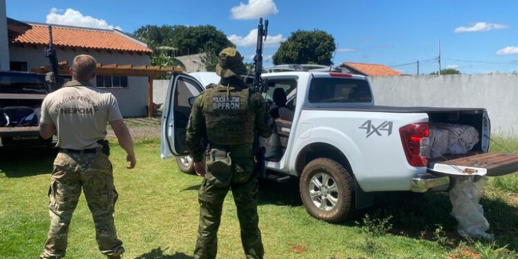 PF e BPFRON apreendem mais de uma tonelada de maconha