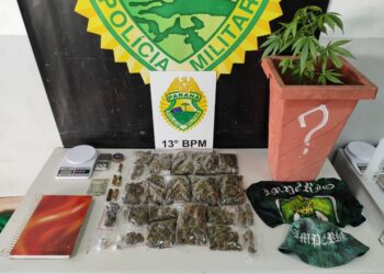 PM vai atender ocorrência de tiros no Novo Mundo e encontra drogas em residência