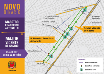 Novo binário começa a funcionar nesta sexta-feira em Curitiba