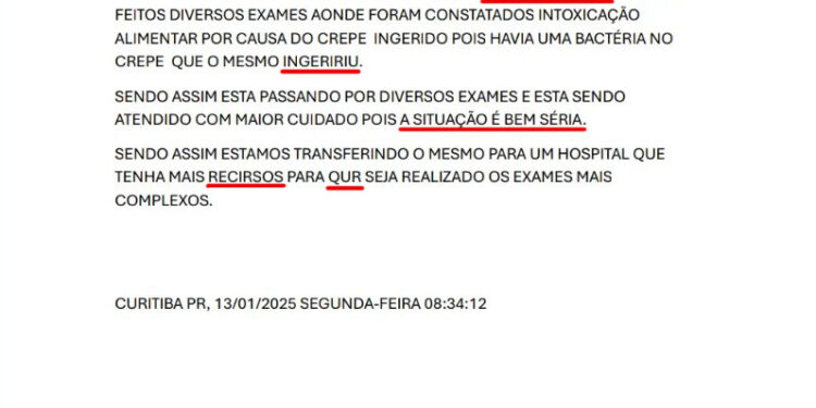 Golpista manda laudo médico bizarro para empresária de Curitiba