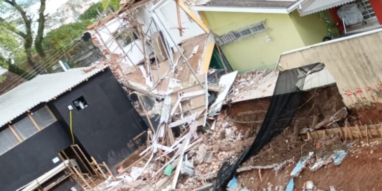 COSEDI interdita imóveis após desabamento; 16 animais e quatro pessoas foram resgatadas ilesas