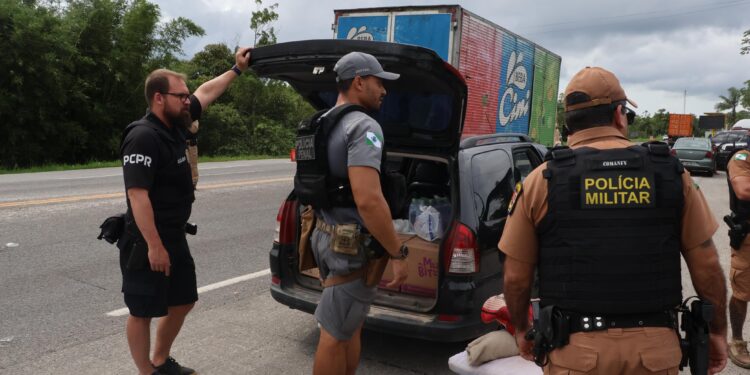 Forças de segurança fazem operação integrada nas rodovias de acesso ao Litoral