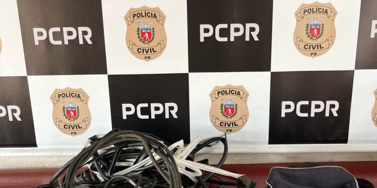 PCPR prende dois homens em flagrante por furto e receptação de fios de cobre