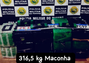 Polícia Militar apreende 316 kg de maconha