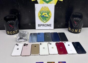 RONE localiza ponto de receptação de celulares furtados e roubados e criminosos são presos em Curitiba