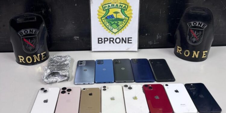 RONE localiza ponto de receptação de celulares furtados e roubados e criminosos são presos em Curitiba