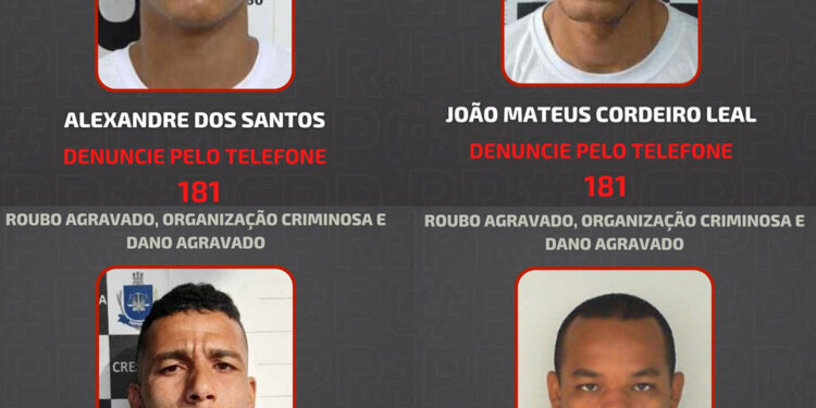 Polícia divulga fotos e informações de foragidos por atos violentos em Londrina