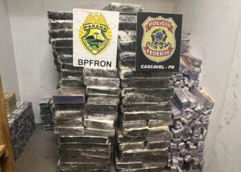 BPFRON e PF apreendem carreta com 2,5 toneladas de maconha