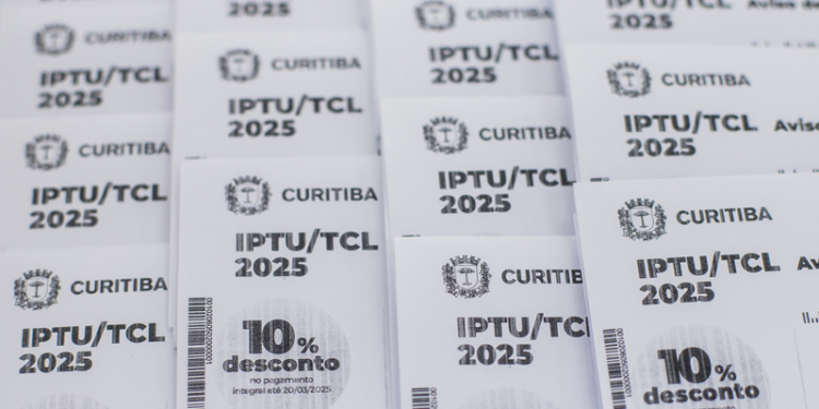 IPTU 2025 de Curitiba vence na quinta-feira; pagamento à vista tem desconto de 10%