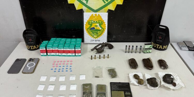 ROTAM apreende drogas e arma de fogo durante patrulhamento no Xaxim