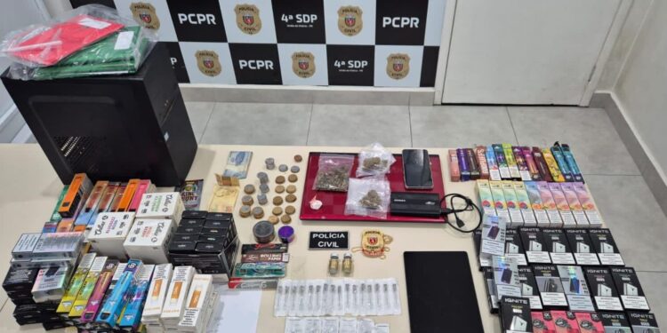 PCPR apreende drogas, anabolizantes e cigarros eletrônicos durante operação