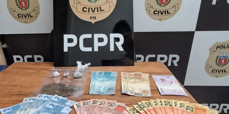 PCPR e PMPR prendem homem em flagrante por tráfico de drogas