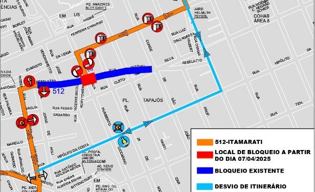 Obras na Rua Antônio Rebelatto, no Xaxim, alteram itinerários de ônibus em Curitiba