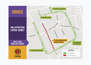 Trânsito em rua do Xaxim terá alterações para avanço de obras do Novo Inter 2