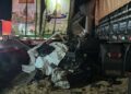Caminhoneiro morre em engavetamento com seis veículos na BR-376