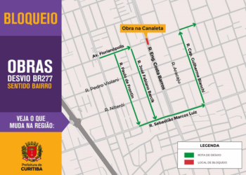 Pavimentação em canaleta bloqueia cruzamento no Cajuru a partir de hoje