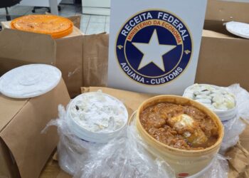 Receita Federal apreende 8,3 kg de haxixe marroquino escondidos em doce de leite e tinta