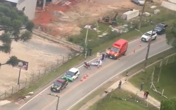 Motociclista sofre diversas fraturas em colisão em Araucária