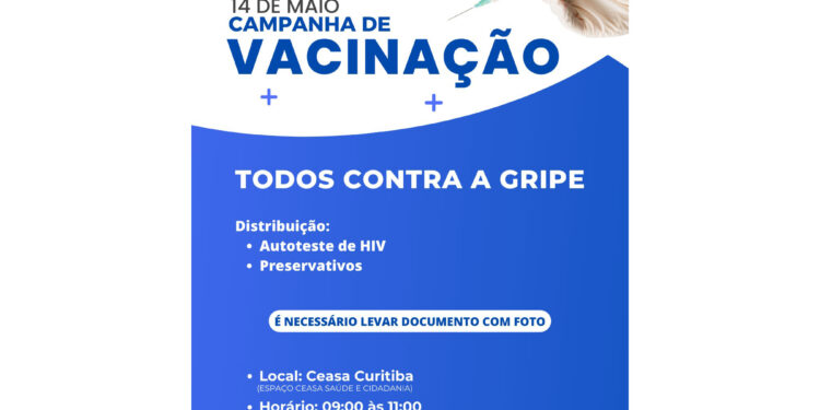 Ceasa Curitiba promove ação de saúde com vacinação gratuita e testes de HIV nesta quarta