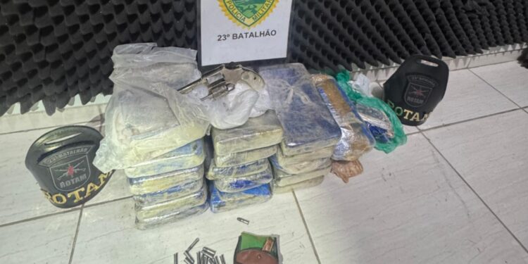 ROTAM apreende mais de 20 kg de drogas e arma de fogo em Quatro Barras