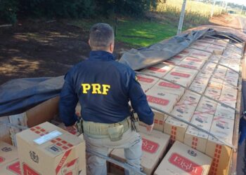 PRF apreende 600 mil maços de cigarros de origem estrangeira na BR-163