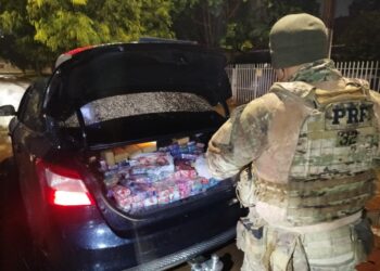 Durante madrugada chuvosa, PRF apreende mais 257 kg de maconha na BR-277