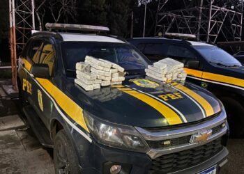 PRF apreende 32 quilos de maconha em ônibus na BR-277
