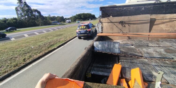 PRF apreende mais de uma tonelada de maconha em caminhão na BR-277 em Campo Largo