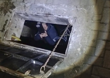 Guarda Municipal prende dupla com 100 kg de fios de cobre em galeria subterrânea