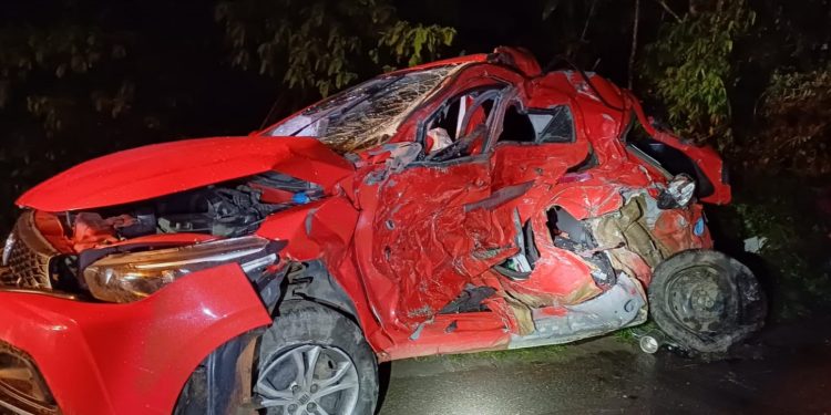 Condutora morre após colisão entre carro e caminhão na BR-116, em Antonina