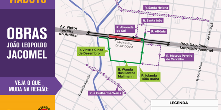 Obras do Viaduto Curitiba-Pinhais exigem desvios na Rodovia João Leopoldo Jacomel