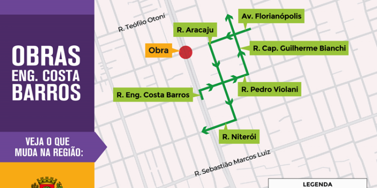 Ruas do Cajuru serão interditadas para obras do novo Ligeirão Leste/Oeste