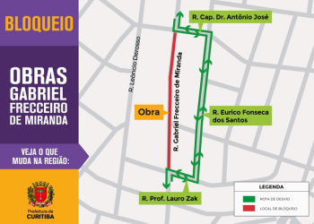 Obras de requalificação bloqueiam novo trecho da Rua Gabriel Frecceiro de Miranda