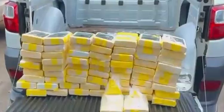 Ação integrada apreende carregamento de cocaína em fundo falso de caminhonete na BR-277