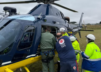 Criança cai de caminhão em movimento e é socorrida de helicóptero na BR-277, em Campo Largo