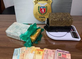 PCPR apreende dois adolescentes e cerca de 1,9 quilos de entorpecentes
