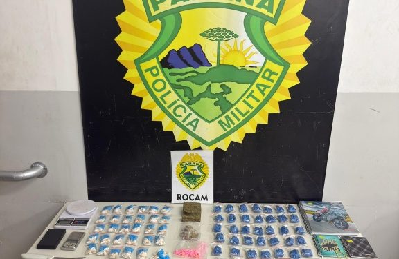 PMPR apreende grande quantidade de drogas e prende mulher em Curitiba