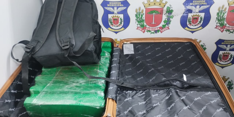 Guarda Municipal apreende 37 quilos de maconha em mala na Rodoferroviária de Curitiba