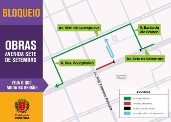 Bloqueio da pista marginal da Sete de Setembro na região da Praça Eufrásio Correia começa nesta quarta