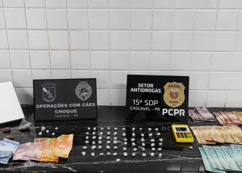 PCPR e PMPR prendem quatro pessoas em flagrante e desmantela ponto de tráfico de drogas em Cascavel