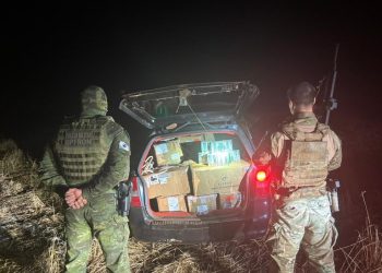 PF e BPFRON realizam apreensão carregamento de cigarros eletrônicos