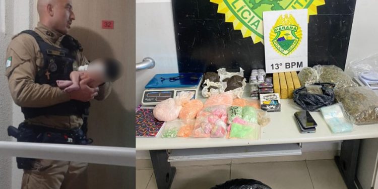 PM resgata bebê em situação dramática durante ocorrência de tráfico de drogas em Curitiba