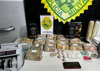 ROTAM descobre “casa cofre” de líder do tráfico do Parolin e encontra drogas e meio milhão de reais