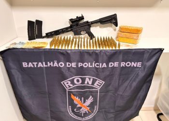 RONE prende indivíduo e apreende fuzil, munições e crack