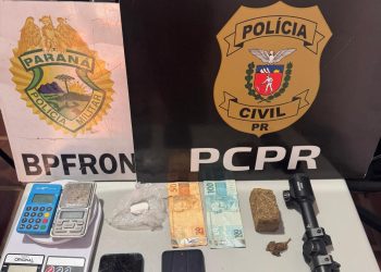 PCPR e PMPR prendem dois homens em flagrante por tráfico de drogas