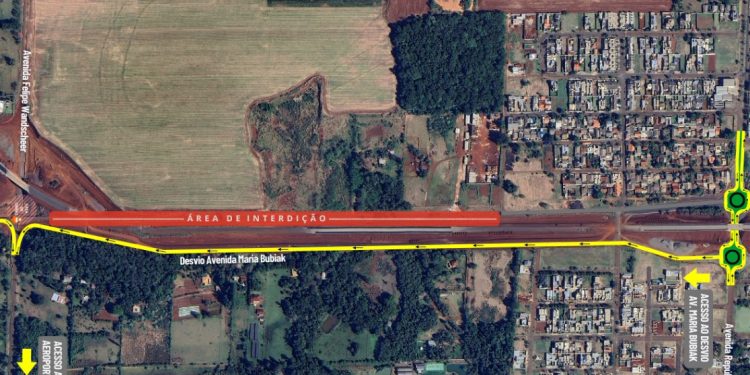 Obra da Perimetral Leste de Foz do Iguaçu altera tráfego em avenida neste fim de semana